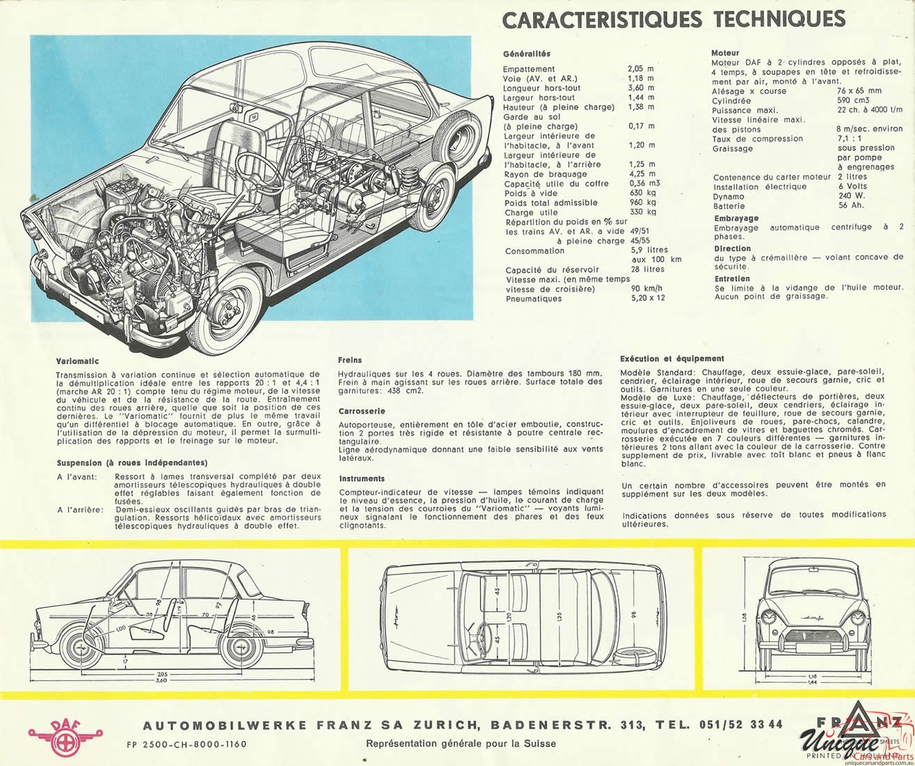 1961 DAF 600 Brochure Page 1